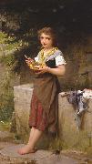 Emile Munier Le jeune paysanne oil